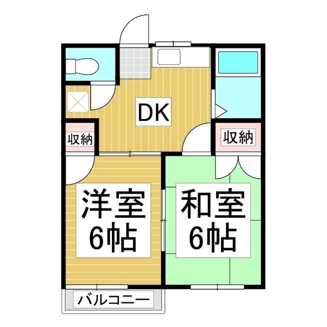 ブラボー50 NO.20(2K/2階)の間取り写真