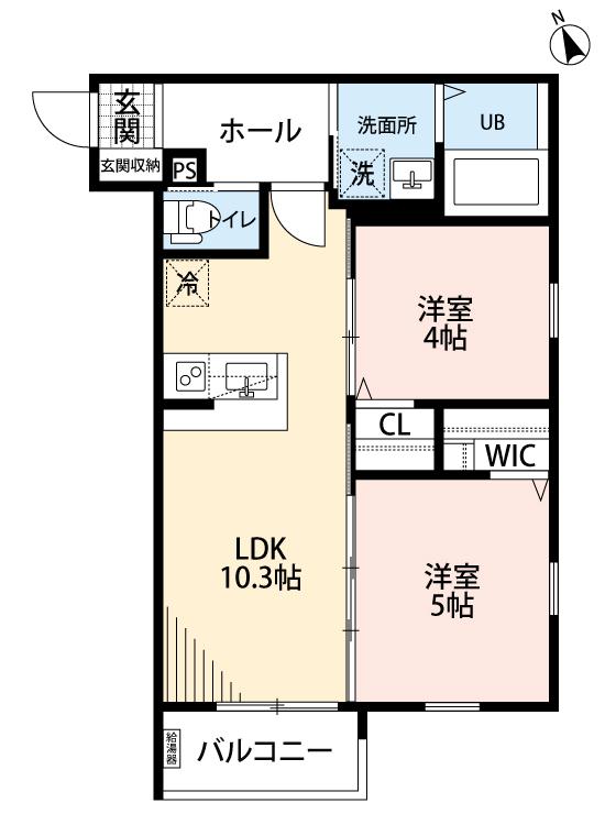 ROBOT HOME箱崎宮前(2LDK/2階)の間取り写真