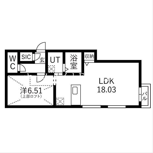 ピオネロ148(1LDK/5階)の間取り写真