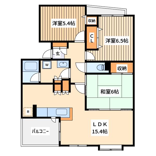 エル・ステージ府中(3LDK/2階)の間取り写真