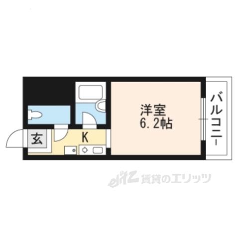 ハイツ玉川5(ワンルーム/4階)の間取り写真