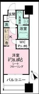 パークアクシス福岡県庁前(ワンルーム/12階)の間取り写真