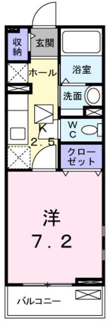 ブライトジュネス(1K/2階)の間取り写真