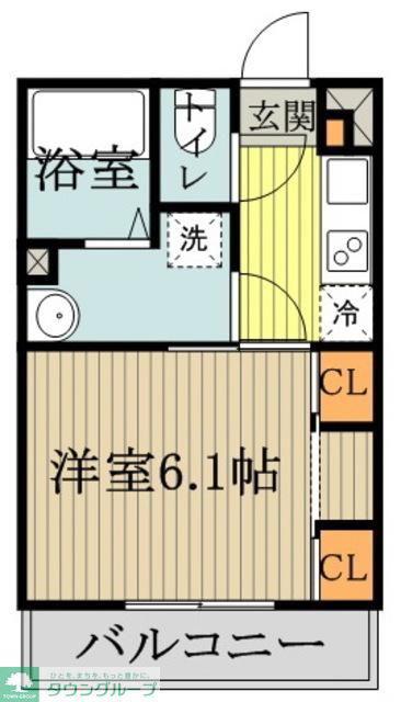 リブリ・ルビアス(1K/1階)の間取り写真