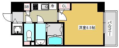 S-RESIDENCE神戸元町(1K/7階)の間取り写真