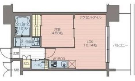 プレジオ阿波座(1LDK/9階)の間取り写真