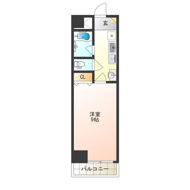 ステュディオ リヴァージュ(1K/5階)の間取り写真