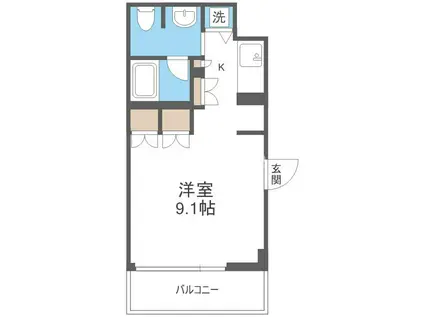 アーデンタワー南堀江(1K/11階)の間取り写真