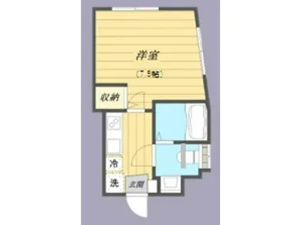 CACHETTE早稲田の杜(1K/1階)の間取り写真