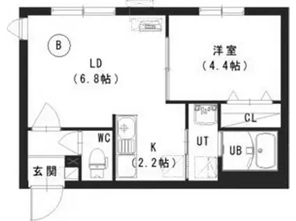 WIN栄町(1LDK/3階)の間取り写真