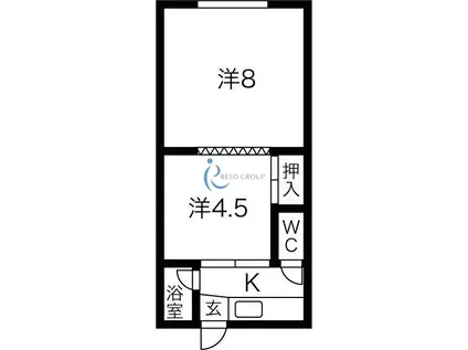 今井荘(2K/1階)の間取り写真