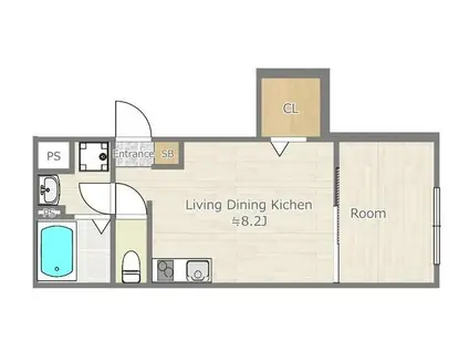 SAPPHIREESTATES(1LDK/3階)の間取り写真