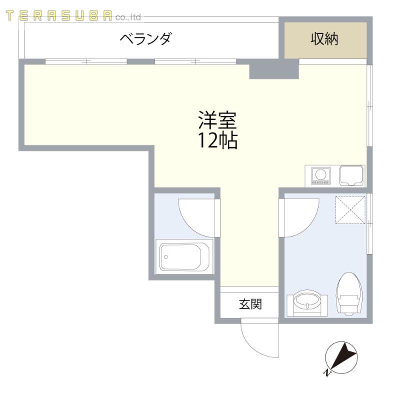 エクセル賀来北(1LDK/1階)の間取り写真