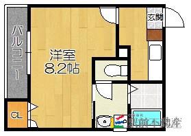 リブレアタウン井尻E棟(1K/1階)の間取り写真