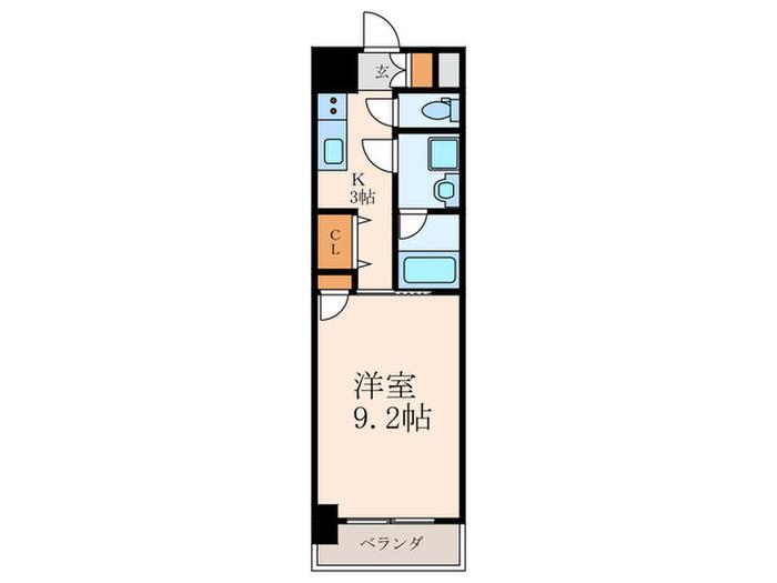 シュライン妙見レジデンス(1K/5階)の間取り写真