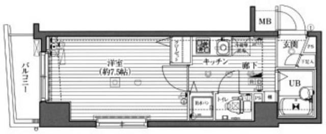 ガラ・ステージ神田神保町(1K/8階)の間取り写真
