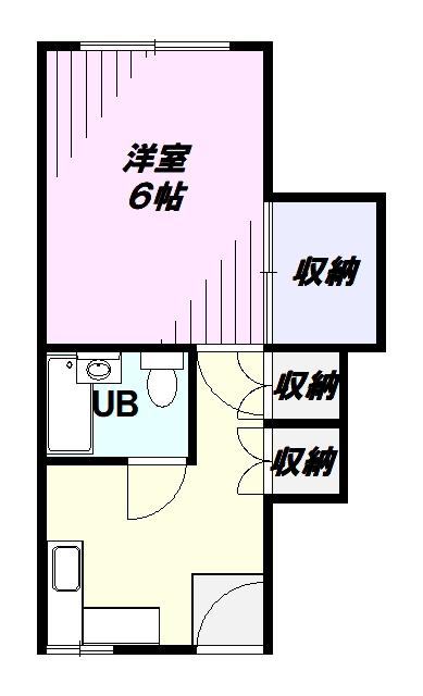 渡辺ハイツ(1K/1階)の間取り写真