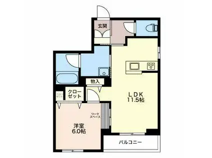 シャーメゾンエム(1LDK/1階)の間取り写真