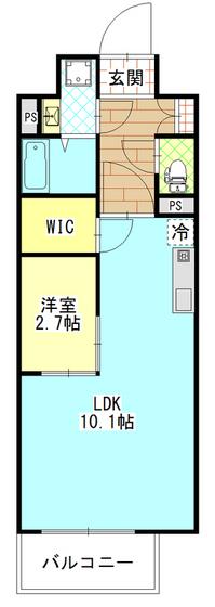 アルティザ東島田(1LDK/5階)の間取り写真