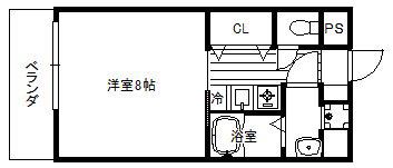 グランドプレア(1K/4階)の間取り写真