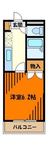 グレイスコート(1K/3階)の間取り写真