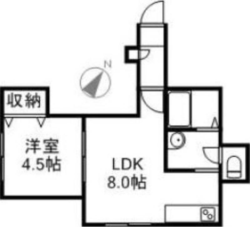 アドバンス菊水(1LDK/3階)の間取り写真