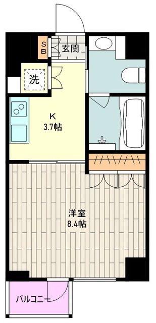 RODIA立川(1K/2階)の間取り写真