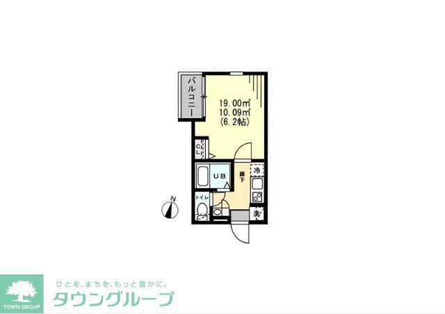 グランクオール西綾瀬1丁目(1K/2階)の間取り写真