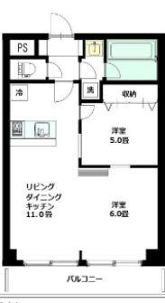 ハイホーム本陣(2LDK/2階)の間取り写真