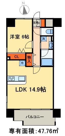 アルページュ(1LDK/7階)の間取り写真