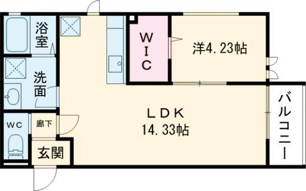 MAISONLUNA(1LDK/3階)の間取り写真