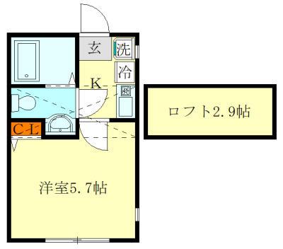 M&M白楽(1K/2階)の間取り写真