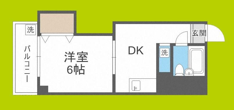 レクシア西中島III(1DK/8階)の間取り写真