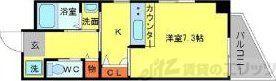 マンションクォーレ(1K/2階)の間取り写真