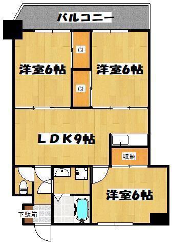 カーサグランデ西千石(3DK/7階)の間取り写真