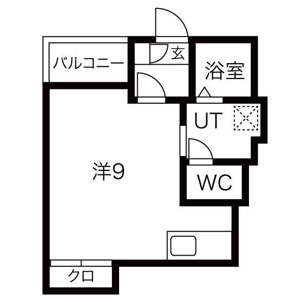 R-SMART COVO新栄(ワンルーム/2階)の間取り写真
