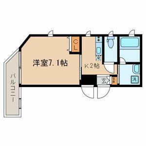 ジュネス石原II(1K/3階)の間取り写真