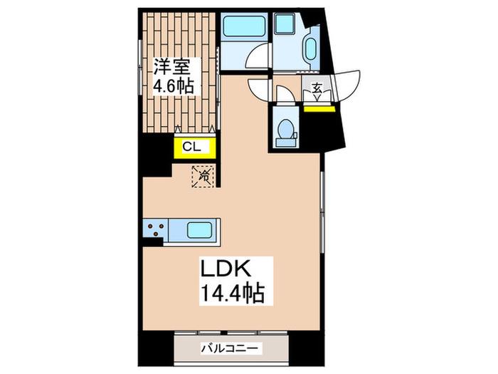 コリドール山手(1LDK/5階)の間取り写真