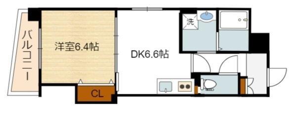 アール26(1DK/6階)の間取り写真