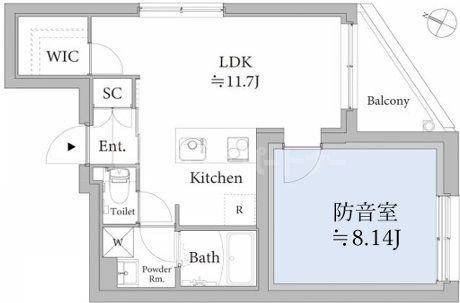 ASTILE STUDIO 王子(1LDK/2階)の間取り写真