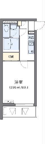 クレイノ帰燕館(1K/2階)の間取り写真