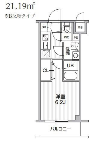 S-RESIDENCE横濱磯子ALIZE(1K/1階)の間取り写真