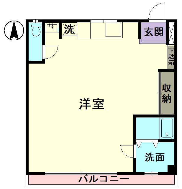 MT JOE(ワンルーム/2階)の間取り写真