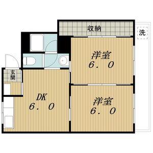 メゾンK(2DK/3階)の間取り写真