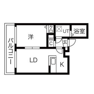HGS MINAMI ASABU1ST(1LDK/2階)の間取り写真