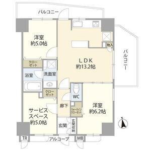 グリーンホームズステーシア(2SLDK/7階)の間取り写真