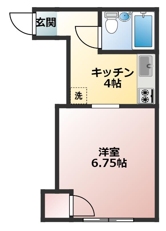 COZY LIFE(1K/2階)の間取り写真