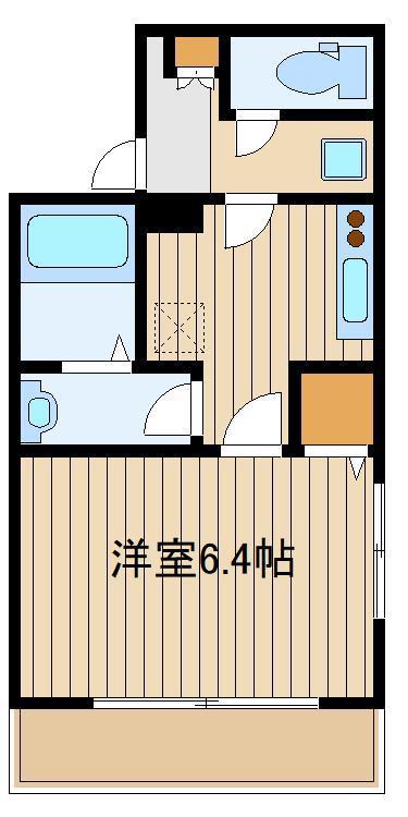 ティーコスタ(1K/2階)の間取り写真
