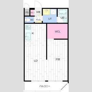 第2フォートレスコア18(1LDK/2階)の間取り写真