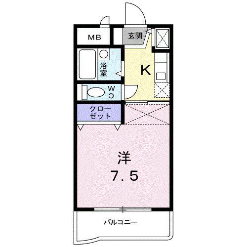 MAISON JEUNESSE(1K/3階)の間取り写真